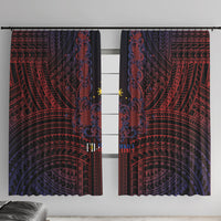 Filipino Barong Tagalog Inspired Window Curtain Mabuhay Philippines Festival Polynesian Pattern