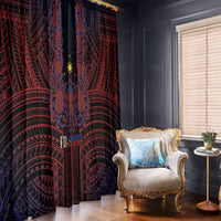 Filipino Barong Tagalog Inspired Window Curtain Mabuhay Philippines Festival Polynesian Pattern