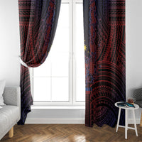 Filipino Barong Tagalog Inspired Window Curtain Mabuhay Philippines Festival Polynesian Pattern