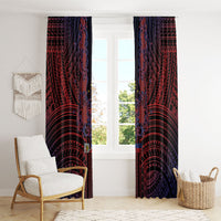 Filipino Barong Tagalog Inspired Window Curtain Mabuhay Philippines Festival Polynesian Pattern