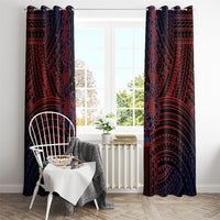 Filipino Barong Tagalog Inspired Window Curtain Mabuhay Philippines Festival Polynesian Pattern