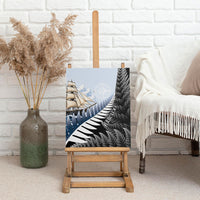 Personalised New Zealand Pakeha Canvas Wall Art Kiwi Silver Fern and Sailing Ship Compass