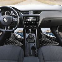 New Zealand Pakeha Car Mats Kiwi Silver Fern and Sailing Ship Compass
