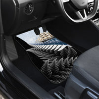 New Zealand Pakeha Car Mats Kiwi Silver Fern and Sailing Ship Compass