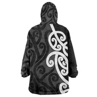 Lil Pakeha Lil Maori New Zealand Wearable Blanket Hoodie Kiwi Proud Mangopare Pattern