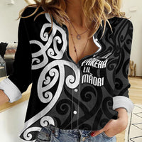 Lil Pakeha Lil Maori New Zealand Women Casual Shirt Kiwi Proud Mangopare Pattern