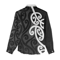 Lil Pakeha Lil Maori New Zealand Women Casual Shirt Kiwi Proud Mangopare Pattern