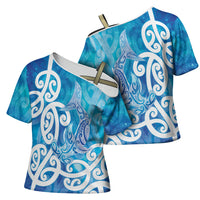 Hammerhead Shark Tattoo New Zealand Cross Shoulder Shirt Maori Galaxy Mangopare Pattern
