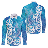Hammerhead Shark Tattoo New Zealand Family Matching Off Shoulder Maxi Dress and Hawaiian Shirt Maori Galaxy Mangopare Pattern