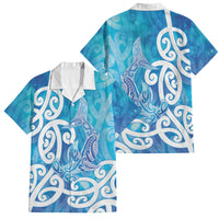 Hammerhead Shark Tattoo New Zealand Family Matching Summer Maxi Dress and Hawaiian Shirt Maori Galaxy Mangopare Pattern