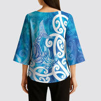 Hammerhead Shark Tattoo New Zealand Kimono Sleeve Blouse Maori Galaxy Mangopare Pattern