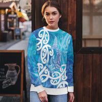 Hammerhead Shark Tattoo New Zealand Ugly Christmas Sweater Maori Galaxy Mangopare Pattern LT14 - Polynesian Pride