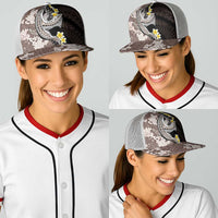 Brown and Black Hawaii Shark Tattoo Baseball Net Cap Puakenikeni Lei Plumeria Polynesian Pattern - Polynesian Pride