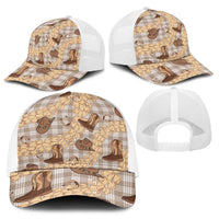 Khaki Palaka Hawaii Cowboy Baseball Net Cap Puakenikeni Lei Paniolo Papale Seamless Vibes - Polynesian Pride