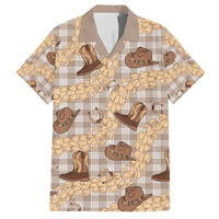 Khaki Palaka Hawaii Cowboy Family Matching Puletasi and Hawaiian Shirt Puakenikeni Lei Paniolo Papale Seamless Vibes - Polynesian Pride