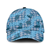 Cyan Palaka Hawaii Cowboy Classic Cap Puakenikeni Lei Paniolo Papale Seamless Vibes LT14 Universal Fit Cyan - Polynesian Pride