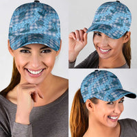 Cyan Palaka Hawaii Cowboy Classic Cap Puakenikeni Lei Paniolo Papale Seamless Vibes - Polynesian Pride