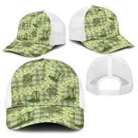 Lime Palaka Hawaii Cowboy Baseball Net Cap Puakenikeni Lei Paniolo Papale Seamless Vibes - Polynesian Pride