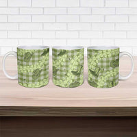 Lime Palaka Hawaii Cowboy Ceramic Mug Puakenikeni Lei Paniolo Papale Seamless Vibes - Polynesian Pride