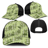 Lime Palaka Hawaii Cowboy Mesh Trucker Cap Puakenikeni Lei Paniolo Papale Seamless Vibes - Polynesian Pride