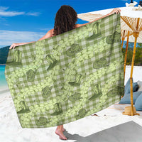 Lime Palaka Hawaii Cowboy Sarong Puakenikeni Lei Paniolo Papale Seamless Vibes - Polynesian Pride