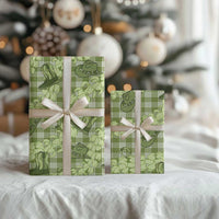 Lime Palaka Hawaii Cowboy Wrapping Paper Puakenikeni Lei Paniolo Papale Seamless Vibes - Polynesian Pride