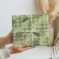 Lime Palaka Hawaii Cowboy Wrapping Paper Puakenikeni Lei Paniolo Papale Seamless Vibes - Polynesian Pride