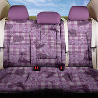 Purple Palaka Hawaii Cowboy Back Car Seat Cover Puakenikeni Lei Paniolo Papale Seamless Vibes - Polynesian Pride