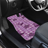 Purple Palaka Hawaii Cowboy Car Mats Puakenikeni Lei Paniolo Papale Seamless Vibes - Polynesian Pride
