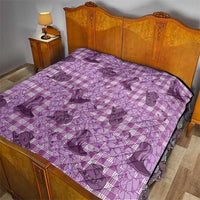 Purple Palaka Hawaii Cowboy Quilt Puakenikeni Lei Paniolo Papale Seamless Vibes - Polynesian Pride