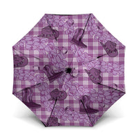 Purple Palaka Hawaii Cowboy Umbrella Puakenikeni Lei Paniolo Papale Seamless Vibes - Polynesian Pride