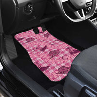 Pink Palaka Hawaii Cowboy Car Mats Puakenikeni Lei Paniolo Papale Seamless Vibes - Polynesian Pride