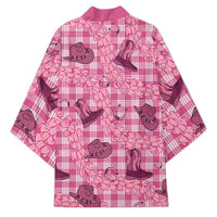 Pink Palaka Hawaii Cowboy Kimono Puakenikeni Lei Paniolo Papale Seamless Vibes - Polynesian Pride