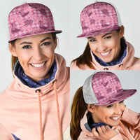 Pink Palaka Hawaii Cowboy Mesh Trucker Cap Puakenikeni Lei Paniolo Papale Seamless Vibes - Polynesian Pride