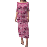 Pink Palaka Hawaii Cowboy Puletasi Puakenikeni Lei Paniolo Papale Seamless Vibes - Polynesian Pride