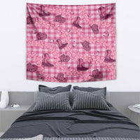 Pink Palaka Hawaii Cowboy Tapestry Puakenikeni Lei Paniolo Papale Seamless Vibes - Polynesian Pride