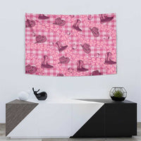 Pink Palaka Hawaii Cowboy Tapestry Puakenikeni Lei Paniolo Papale Seamless Vibes - Polynesian Pride