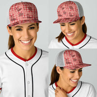 Red Palaka Hawaii Cowboy Baseball Net Cap Puakenikeni Lei Paniolo Papale Seamless Vibes - Polynesian Pride