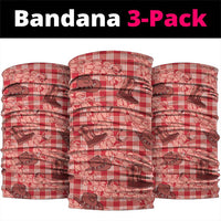 Red Palaka Hawaii Cowboy Neck Gaiter Puakenikeni Lei Paniolo Papale Seamless Vibes - Polynesian Pride