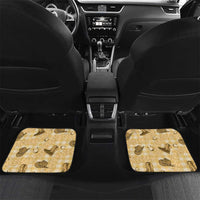 Yellow Palaka Hawaii Cowboy Car Mats Puakenikeni Lei Paniolo Papale Seamless Vibes - Polynesian Pride