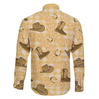 Yellow Palaka Hawaii Cowboy Family Matching Puletasi and Hawaiian Shirt Puakenikeni Lei Paniolo Papale Seamless Vibes - Polynesian Pride