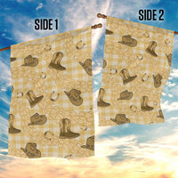 Yellow Palaka Hawaii Cowboy Garden Flag Puakenikeni Lei Paniolo Papale Seamless Vibes - Polynesian Pride