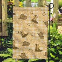Yellow Palaka Hawaii Cowboy Garden Flag Puakenikeni Lei Paniolo Papale Seamless Vibes - Polynesian Pride