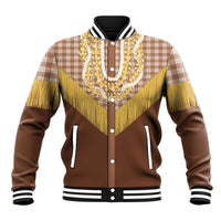 Aloha Hawaii Cowboy Custome Baseball Jacket Puakenikeni Lei Palaka Tassel Style - Polynesian Pride