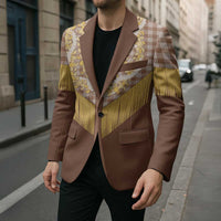 Aloha Hawaii Cowboy Custome Blazer Puakenikeni Lei Palaka Tassel Style - Polynesian Pride