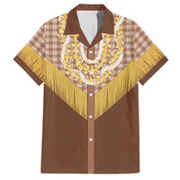 Aloha Hawaii Cowboy Custome Hawaiian Shirt Puakenikeni Lei Palaka Tassel Style - Polynesian Pride