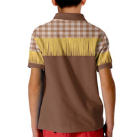 Aloha Hawaii Cowboy Custome Kid Polo Shirt Puakenikeni Lei Palaka Tassel Style - Polynesian Pride