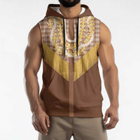 Aloha Hawaii Cowboy Custome Sleeveless Hoodie Puakenikeni Lei Palaka Tassel Style - Polynesian Pride