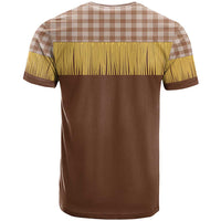 Aloha Hawaii Cowboy Custome T Shirt Puakenikeni Lei Palaka Tassel Style - Polynesian Pride