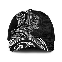New Zealand Hammerhead Shark Baseball Net Cap Maori Haehae Mangopare Black LT14 One Size Black Black - Polynesian Pride